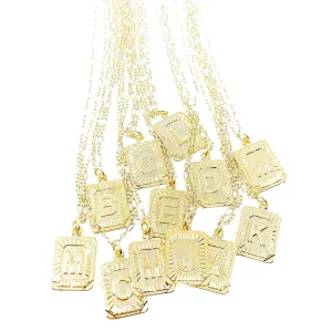 Initial Plate Necklace