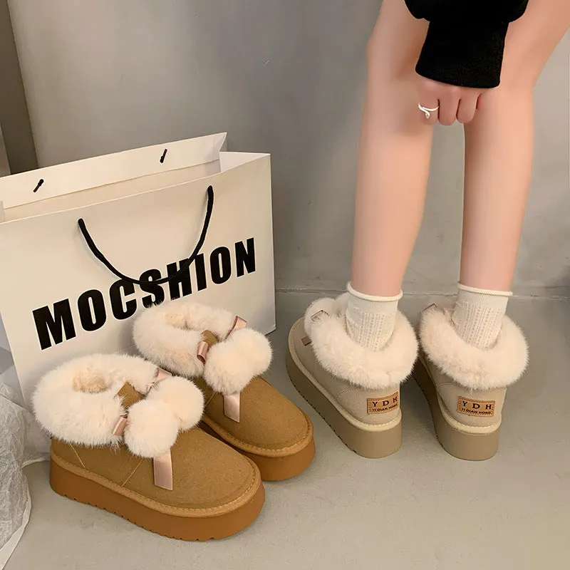 INSTOCK-Thick-soled snow boots