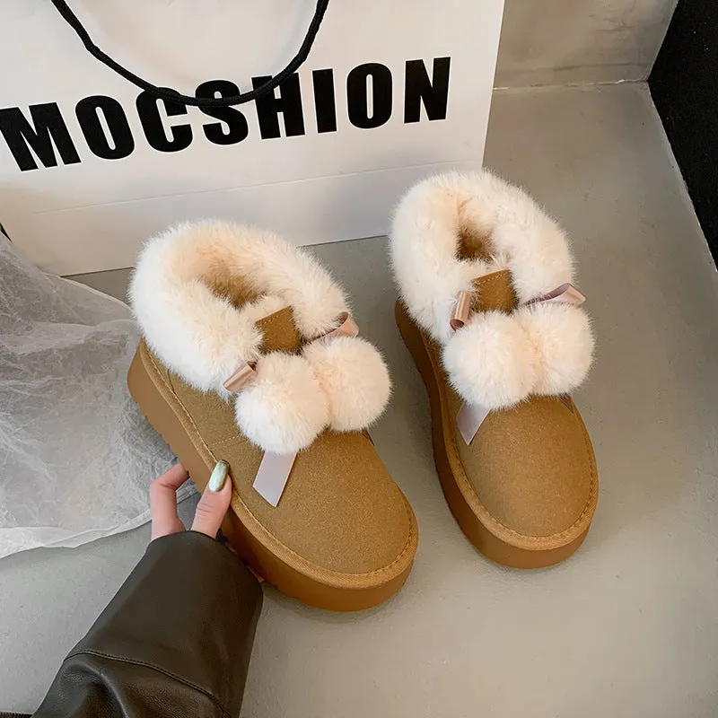 INSTOCK-Thick-soled snow boots