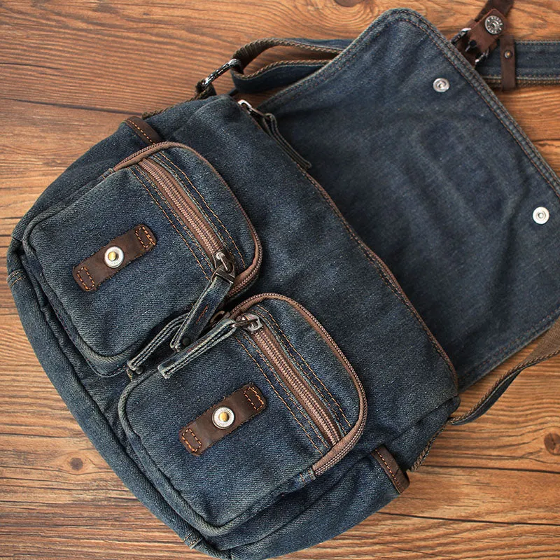 Jean Crossbody Purse Denim Crossbody Bags Denim Messenger Bag Jean Messenger Bag