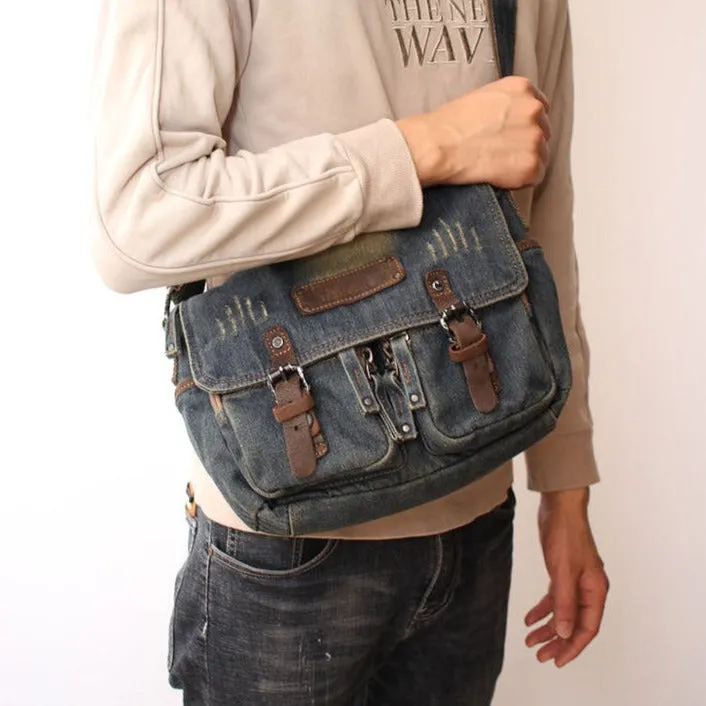 Jean Crossbody Purse Denim Crossbody Bags Denim Messenger Bag Jean Messenger Bag