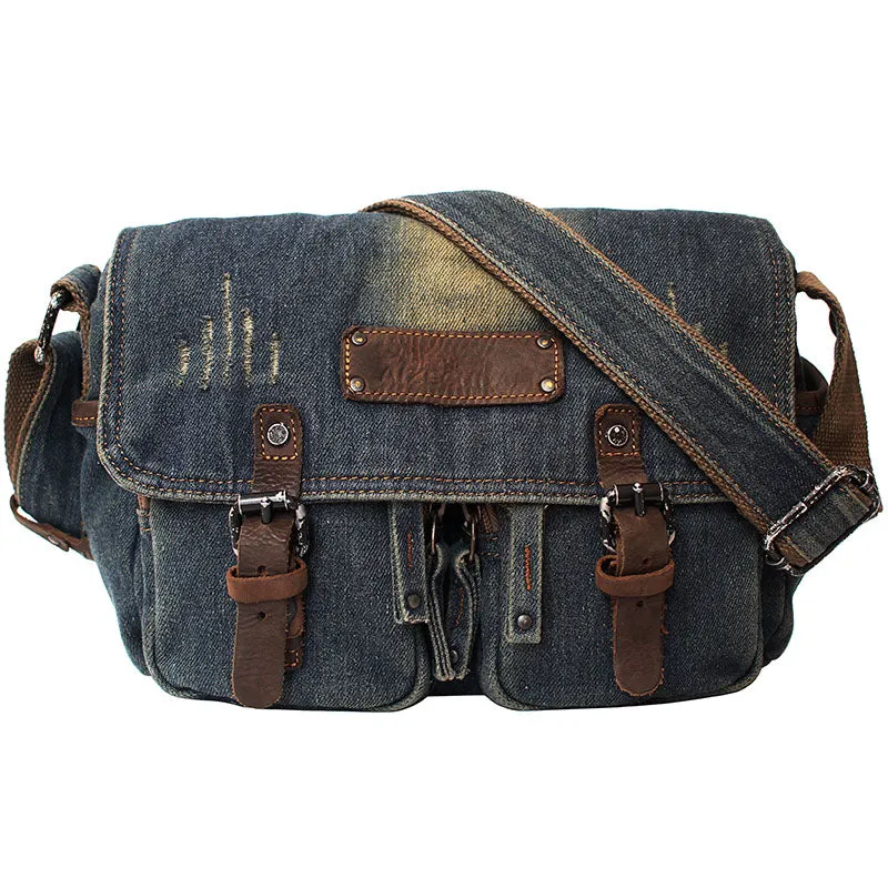 Jean Crossbody Purse Denim Crossbody Bags Denim Messenger Bag Jean Messenger Bag