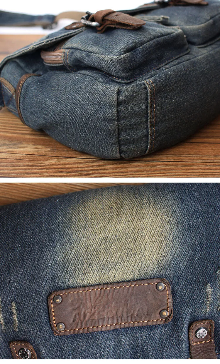 Jean Crossbody Purse Denim Crossbody Bags Denim Messenger Bag Jean Messenger Bag