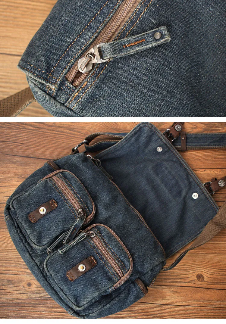 Jean Crossbody Purse Denim Crossbody Bags Denim Messenger Bag Jean Messenger Bag