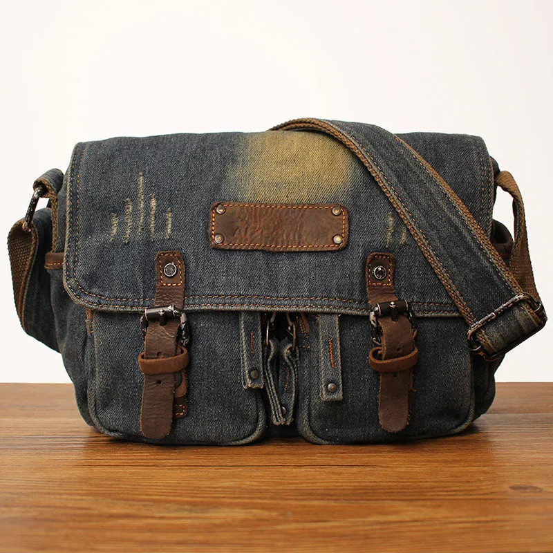 Jean Crossbody Purse Denim Crossbody Bags Denim Messenger Bag Jean Messenger Bag