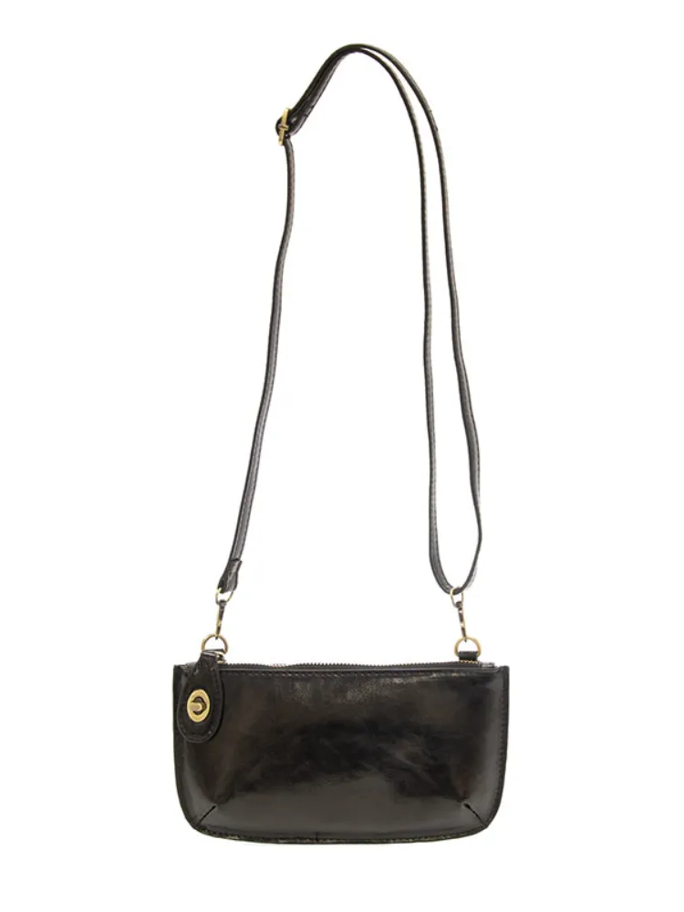 Joy Susan Liquid Metal Mini Crossbody Wristlet - Black