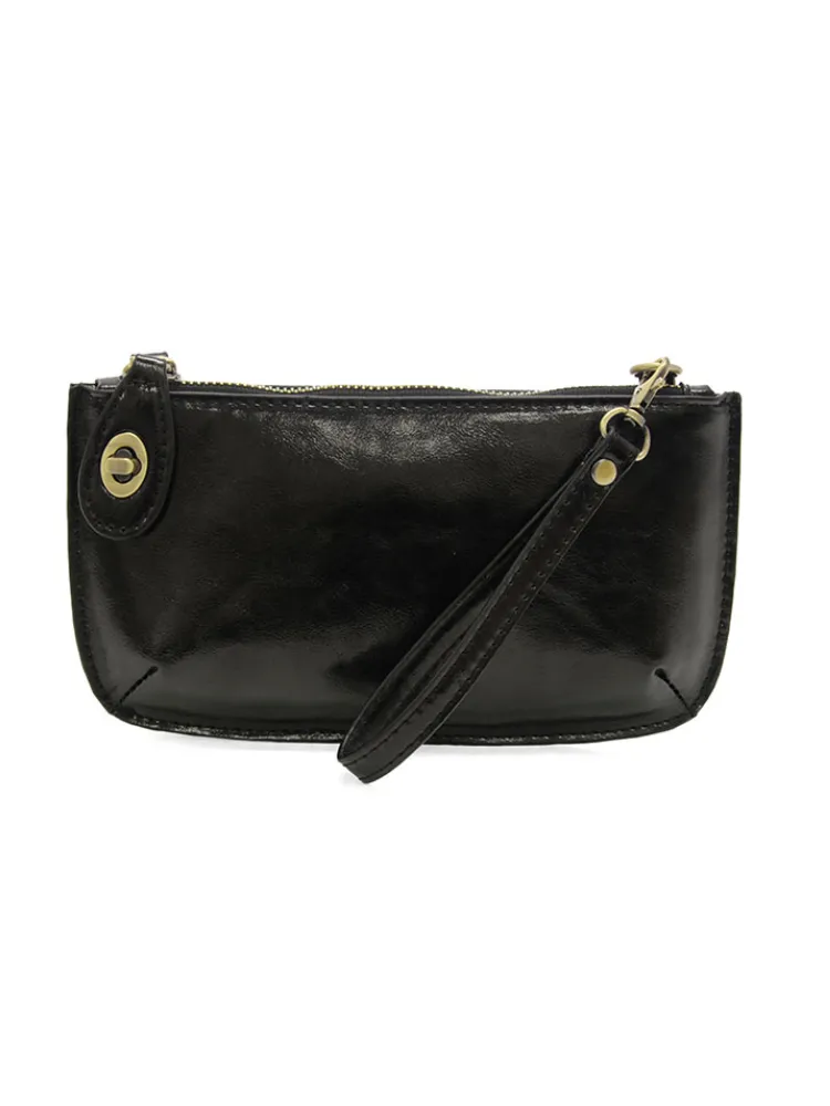 Joy Susan Liquid Metal Mini Crossbody Wristlet - Black