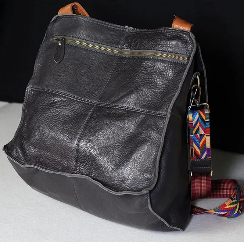 Large Capacity Fashionable Genuine Leather Sling Bag