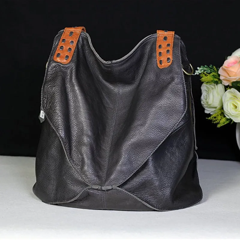 Large Capacity Fashionable Genuine Leather Sling Bag