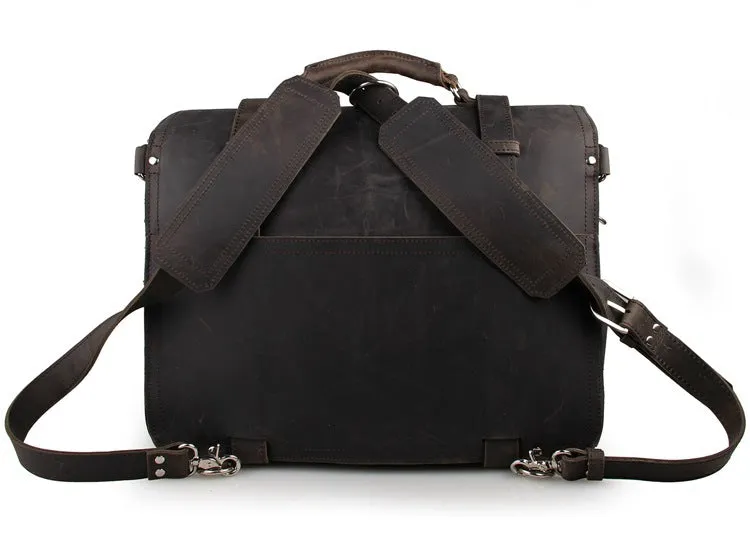 Large Leather Travel Bag, Leather Laptop Bags For Men, Best Briefcases For Men, Leather Holdall Bags 7072