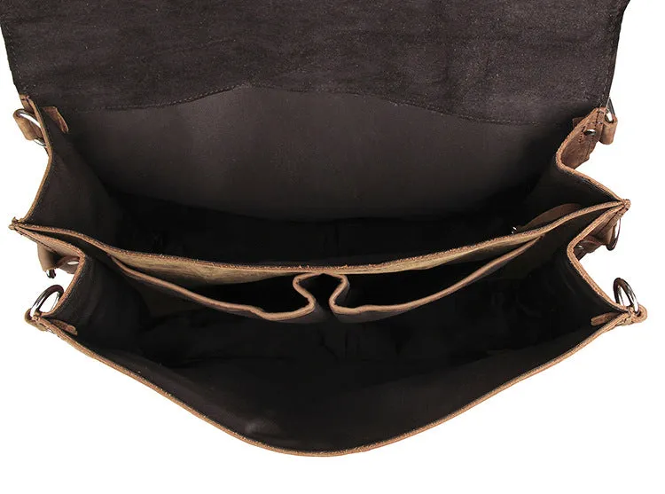 Large Leather Travel Bag, Leather Laptop Bags For Men, Best Briefcases For Men, Leather Holdall Bags 7072