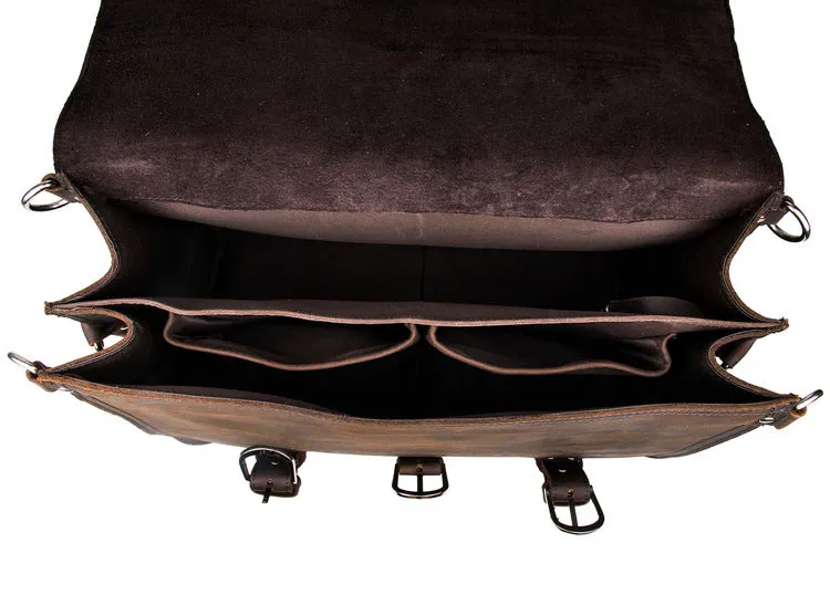 Large Leather Travel Bag, Leather Laptop Bags For Men, Best Briefcases For Men, Leather Holdall Bags 7072