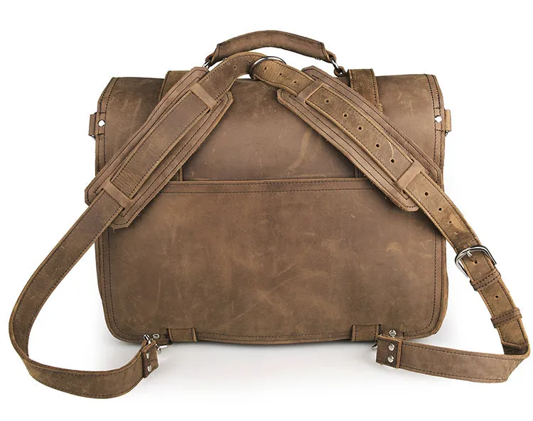Large Leather Travel Bag, Leather Laptop Bags For Men, Best Briefcases For Men, Leather Holdall Bags 7072