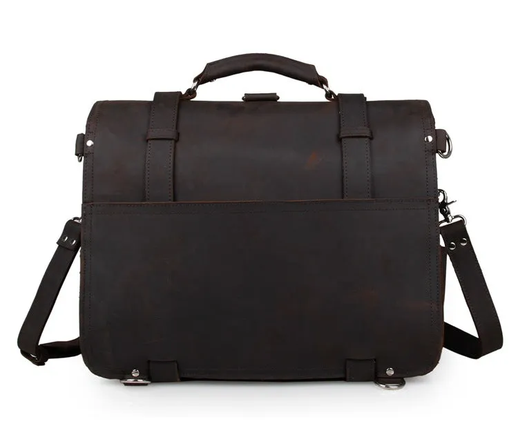 Large Leather Travel Bag, Leather Laptop Bags For Men, Best Briefcases For Men, Leather Holdall Bags 7072