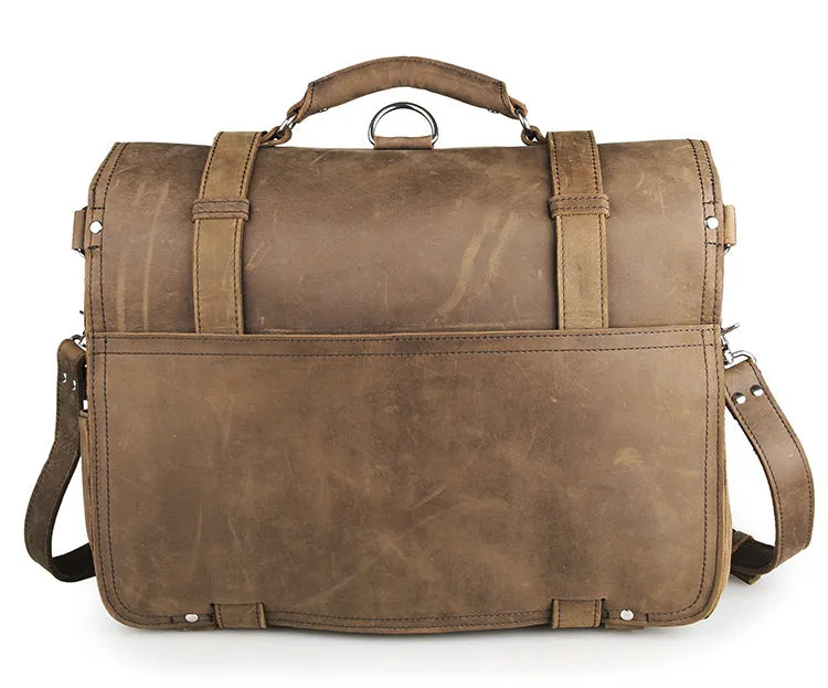 Large Leather Travel Bag, Leather Laptop Bags For Men, Best Briefcases For Men, Leather Holdall Bags 7072