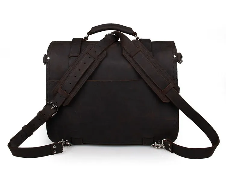 Large Leather Travel Bag, Leather Laptop Bags For Men, Best Briefcases For Men, Leather Holdall Bags 7072