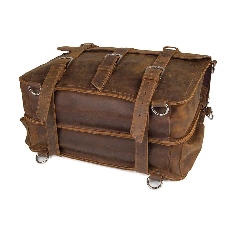 Large Leather Travel Bag, Leather Laptop Bags For Men, Best Briefcases For Men, Leather Holdall Bags 7072