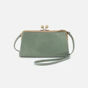 Lauren Frame Crossbody In Polished Leather - Jade