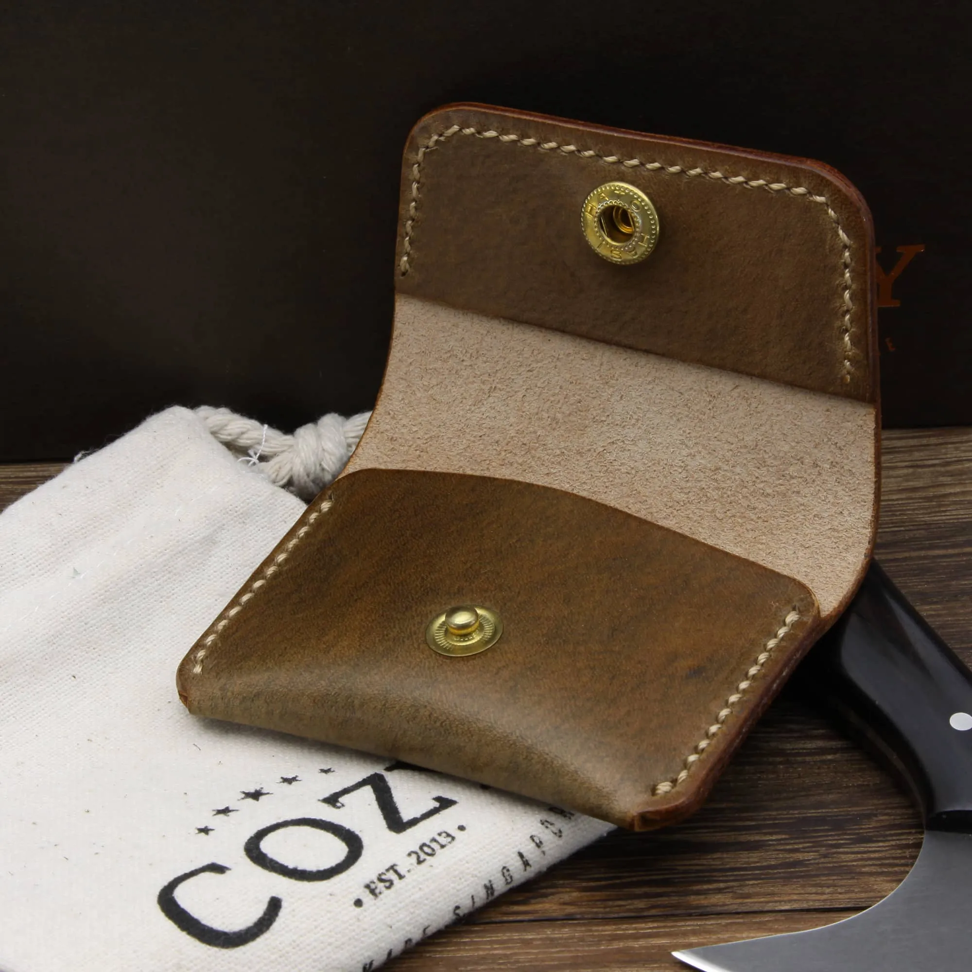 Leather Coin Purse, Sequoia 104