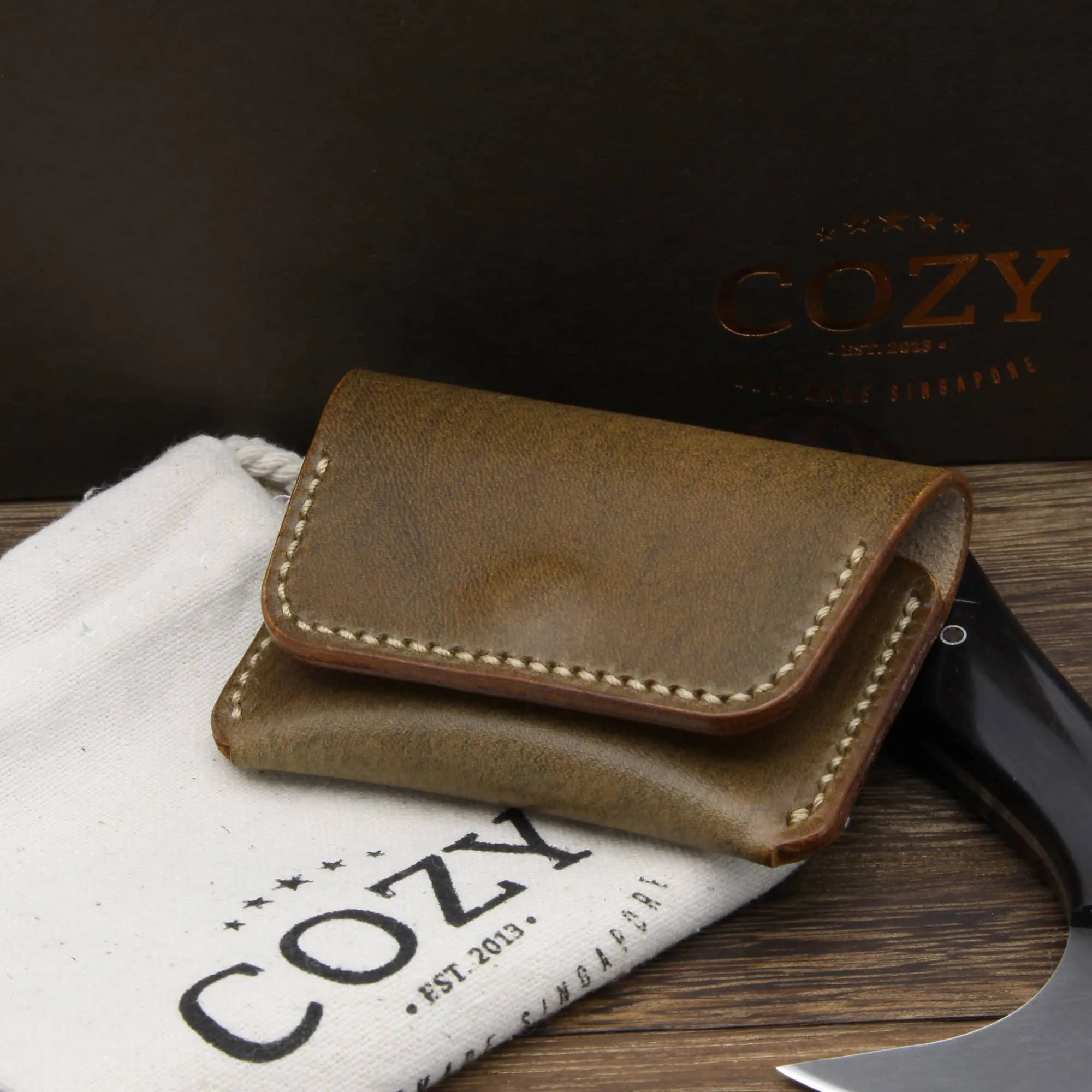 Leather Coin Purse, Sequoia 104