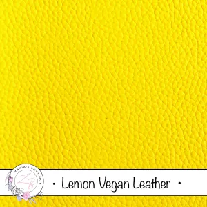 Lemon Yellow Faux Leather • Vegan Pebble Grain