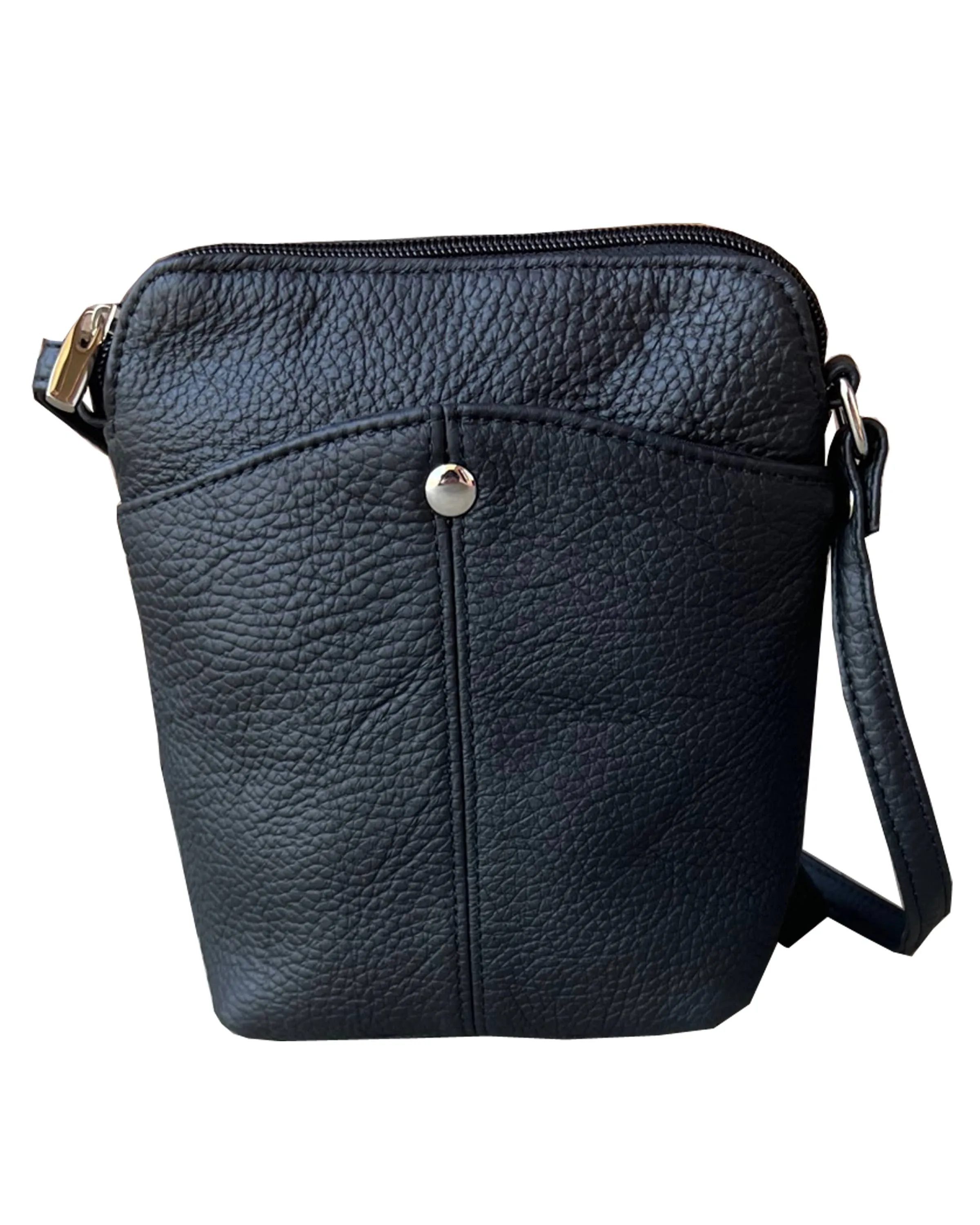 Light Brown Cowhide Women Mini crossbody shoulder bag phone pouch