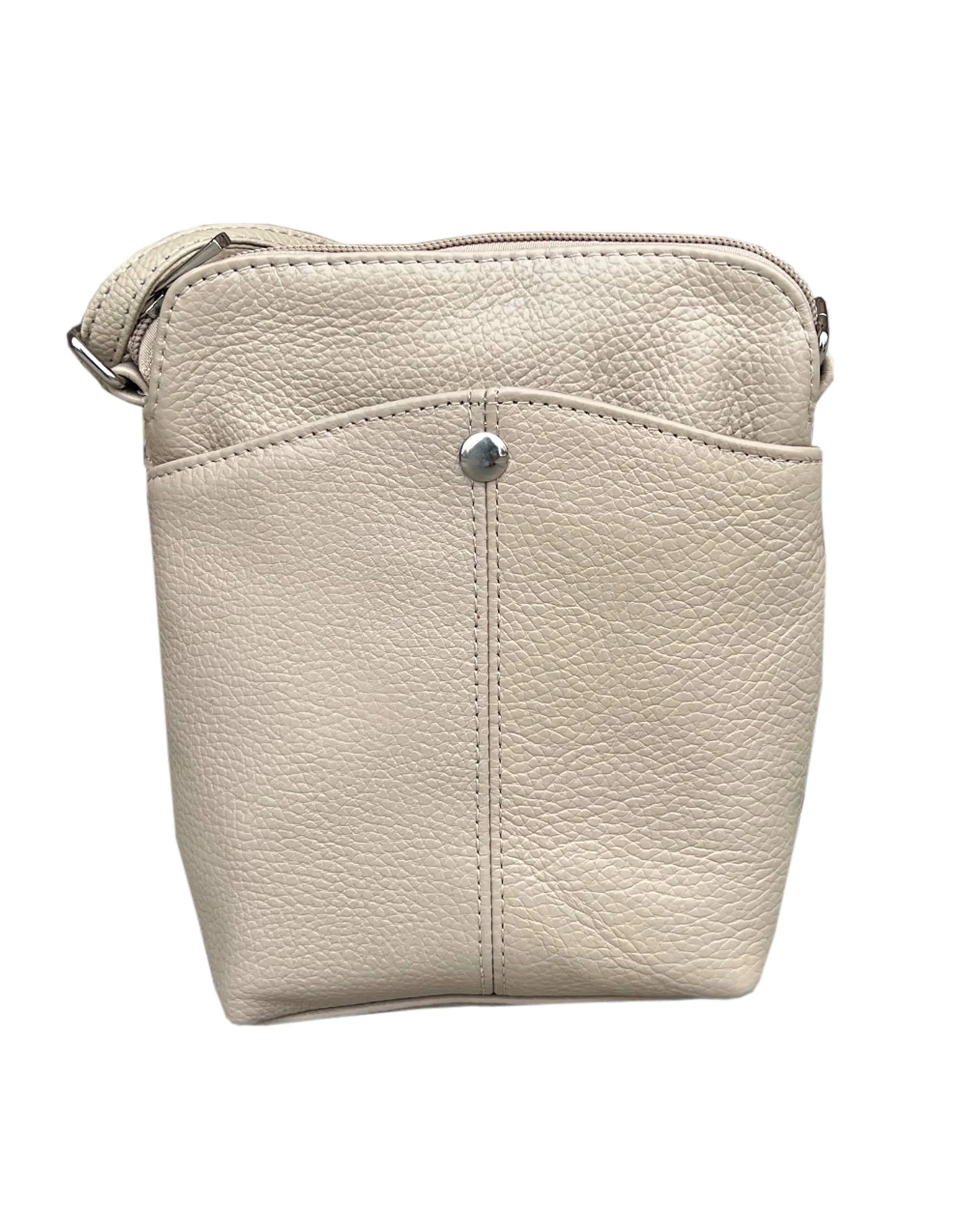 Light Brown Cowhide Women Mini crossbody shoulder bag phone pouch