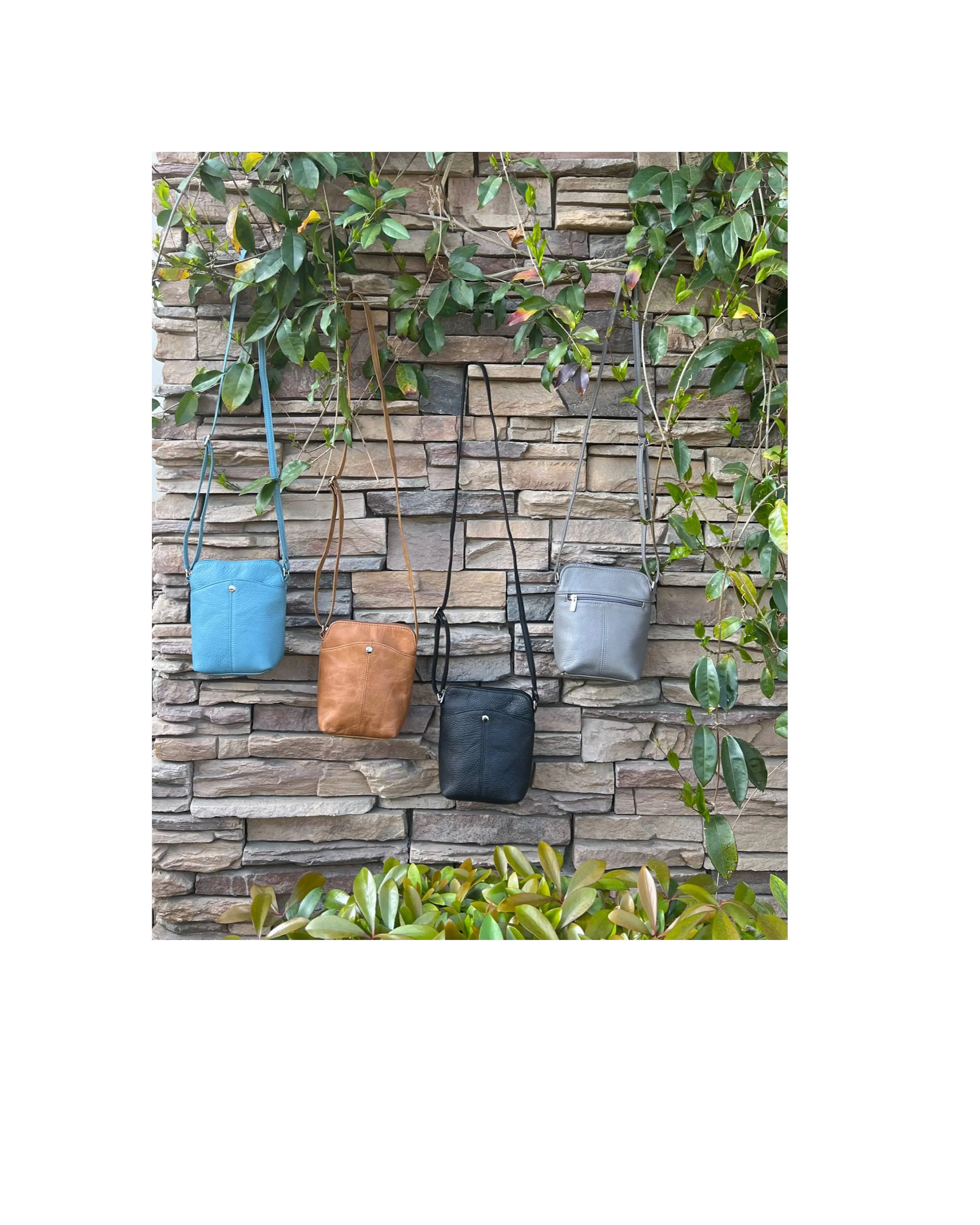 Light Brown Cowhide Women Mini crossbody shoulder bag phone pouch