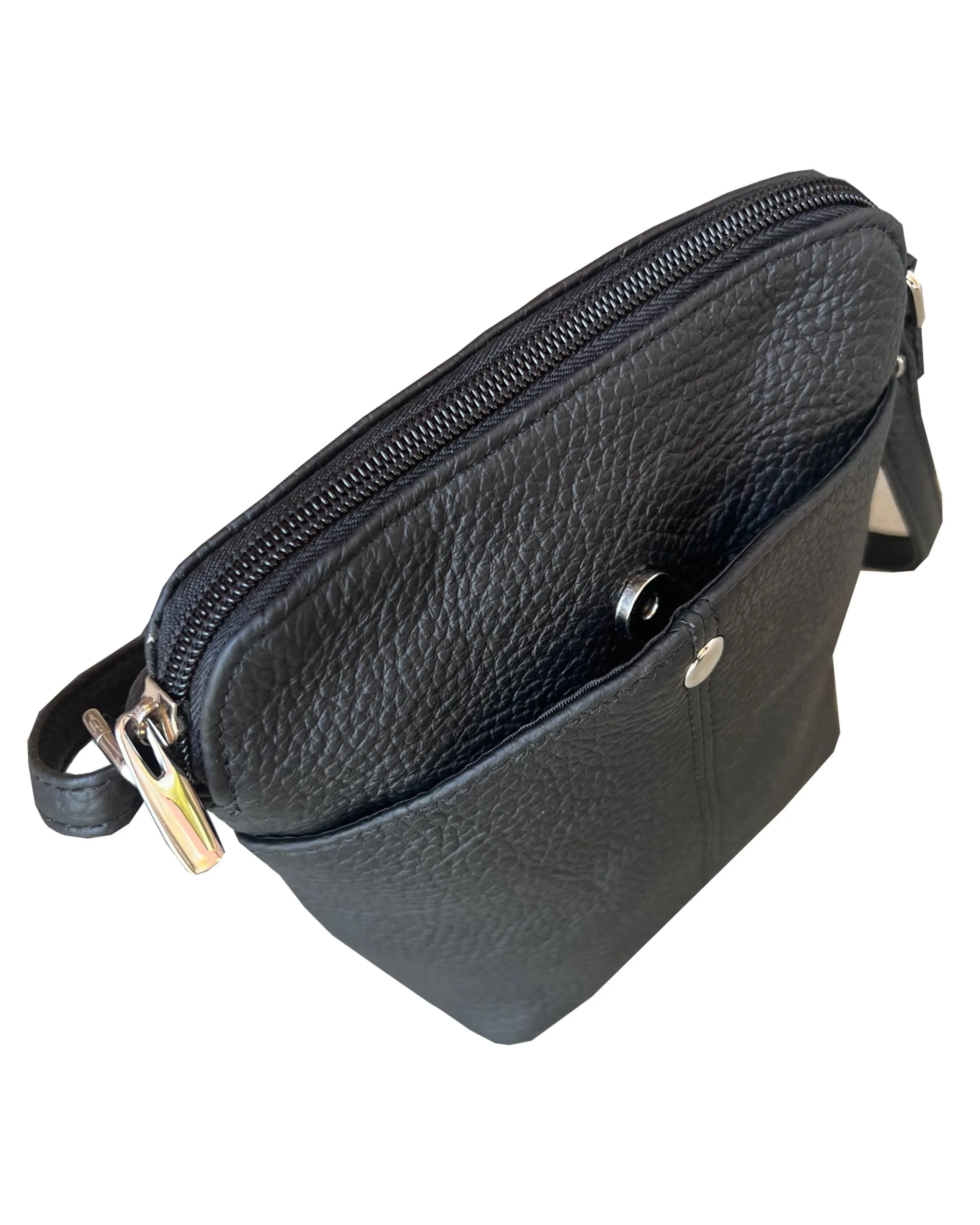 Light Brown Cowhide Women Mini crossbody shoulder bag phone pouch