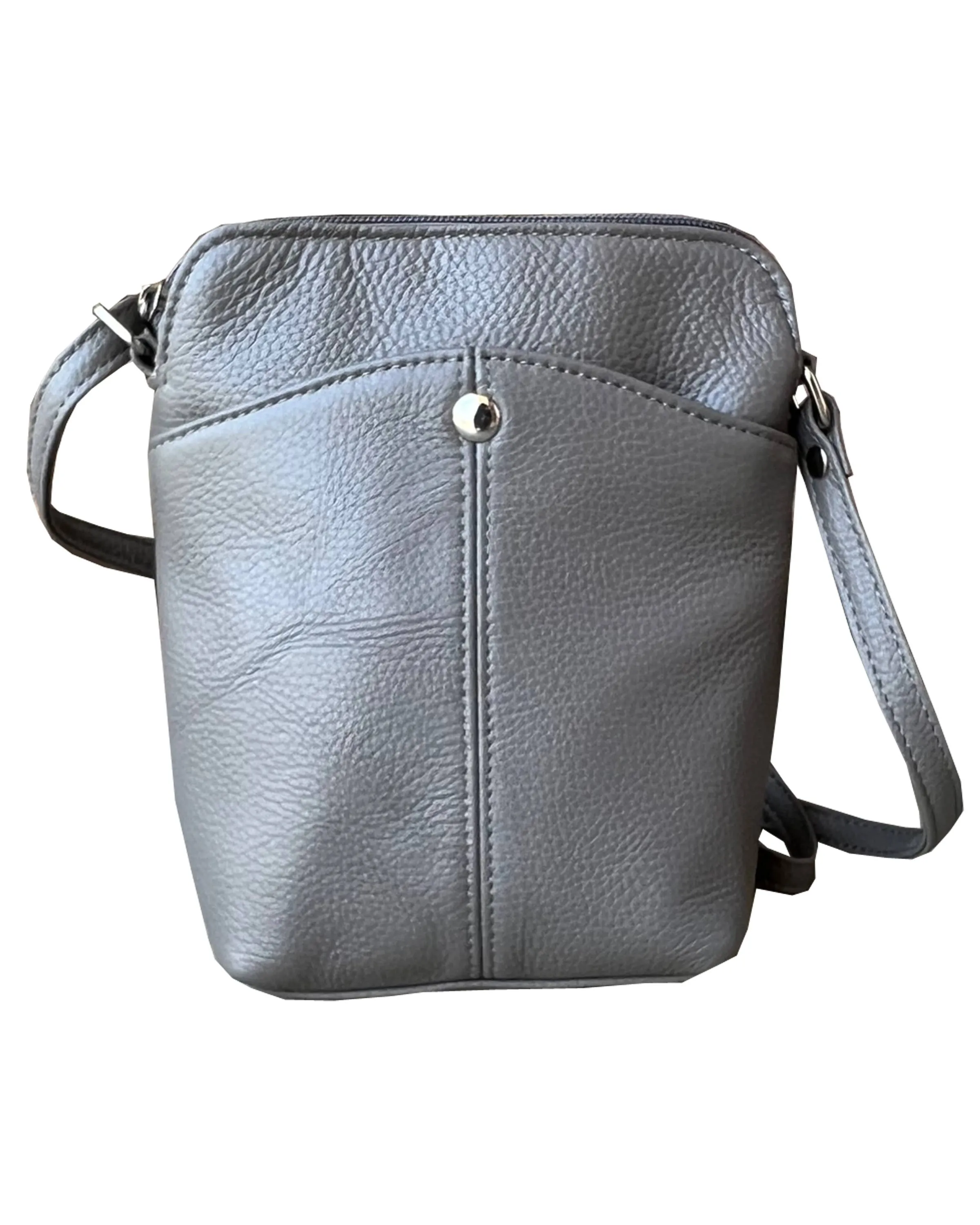 Light Brown Cowhide Women Mini crossbody shoulder bag phone pouch
