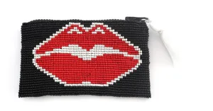 Lips Glass Bead Coin Purse