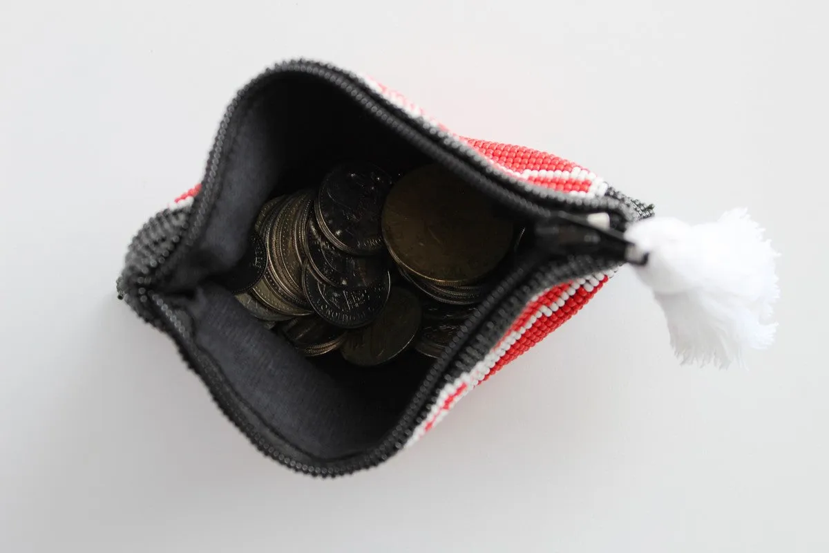 Lips Glass Bead Coin Purse