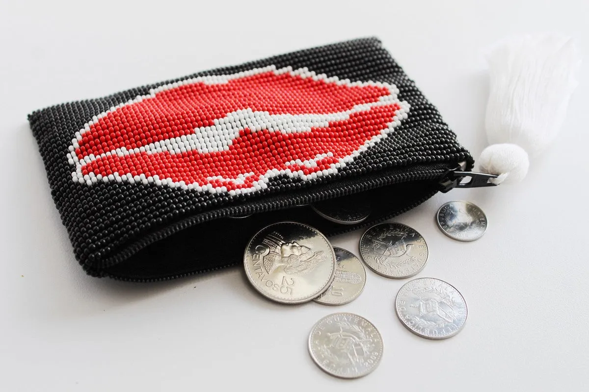 Lips Glass Bead Coin Purse