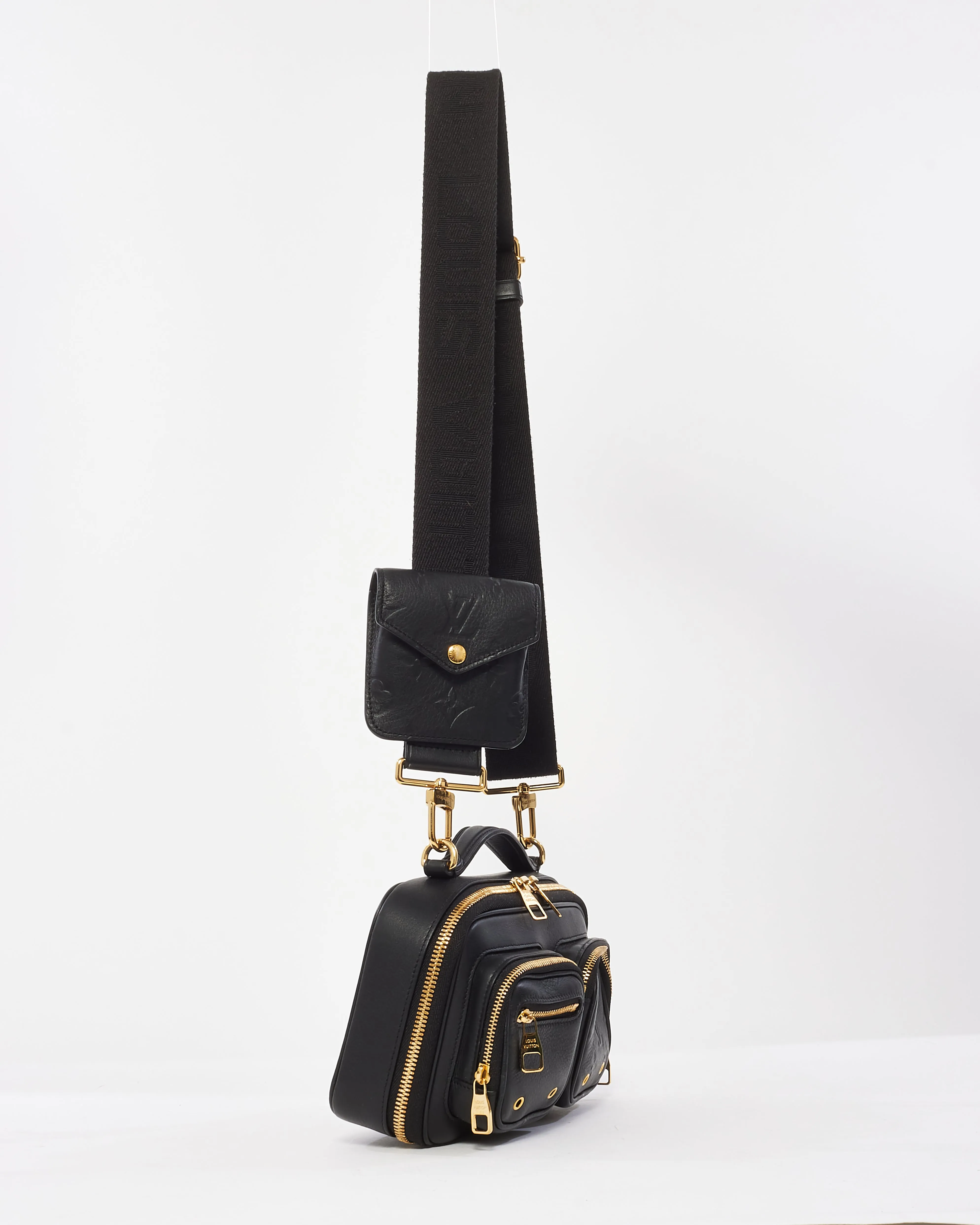 Louis Vuitton Black Monogram Empreinte Leather Utility Crossbody Bag