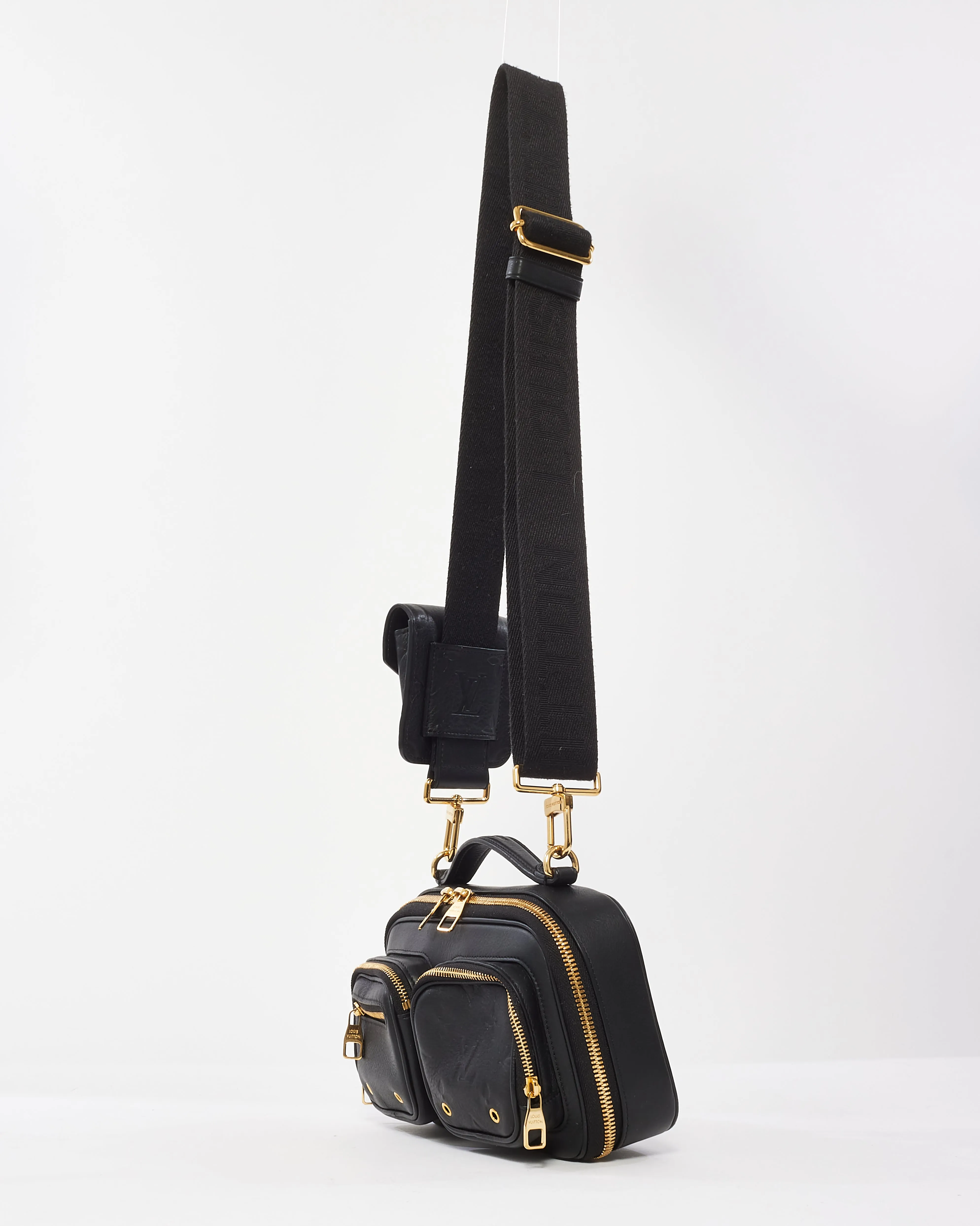 Louis Vuitton Black Monogram Empreinte Leather Utility Crossbody Bag