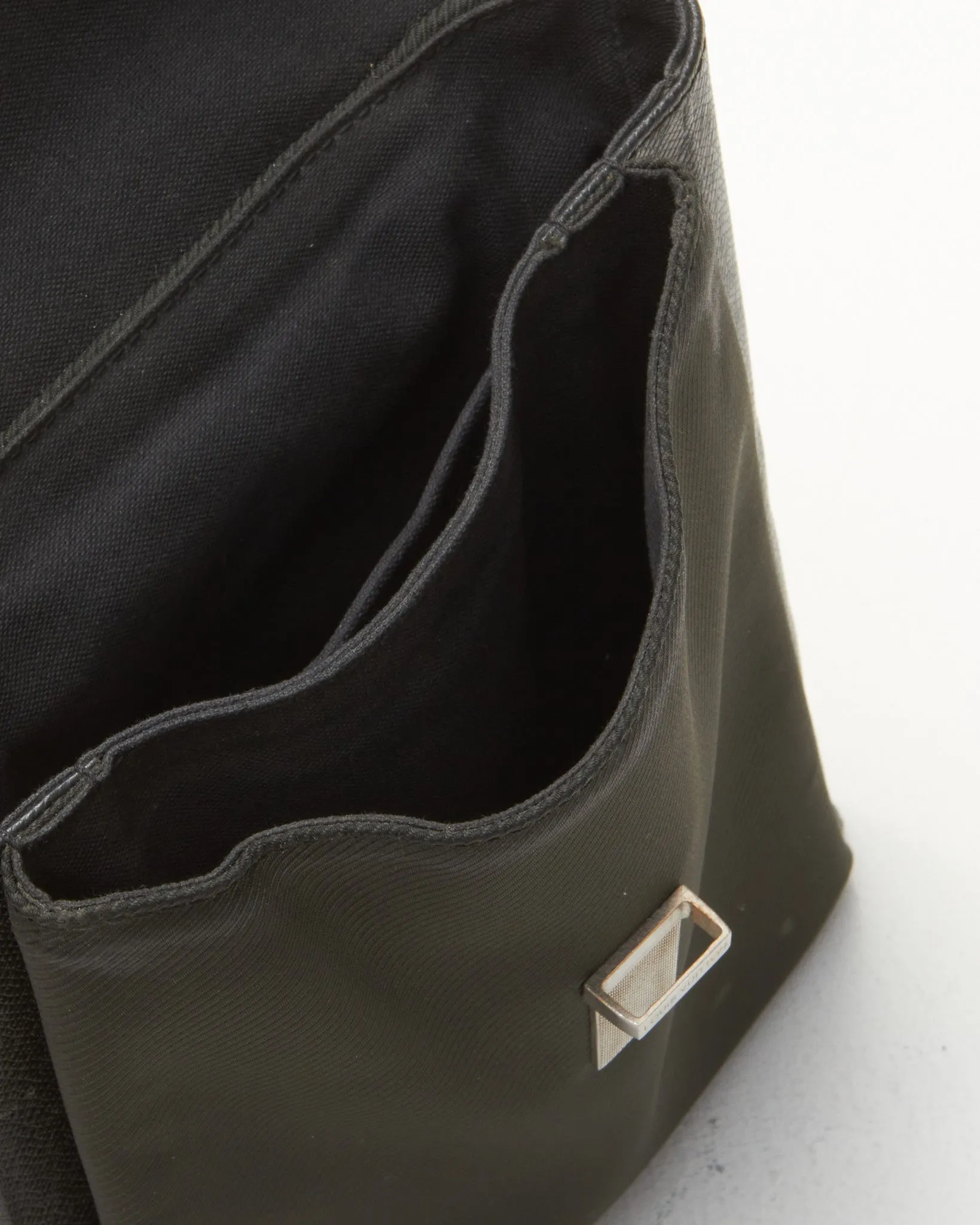 Louis Vuitton Black Taiga Leather and Canvas Crossbody