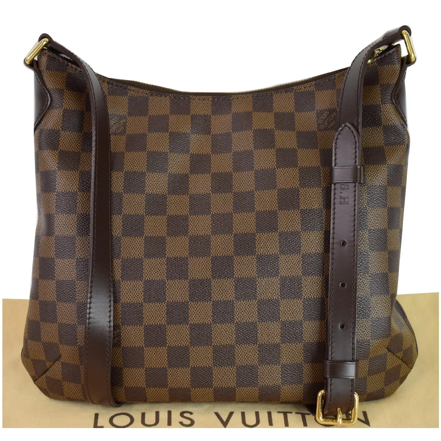 LOUIS VUITTON Bloomsbury PM Damier Ebene Crossbody Bag Brown