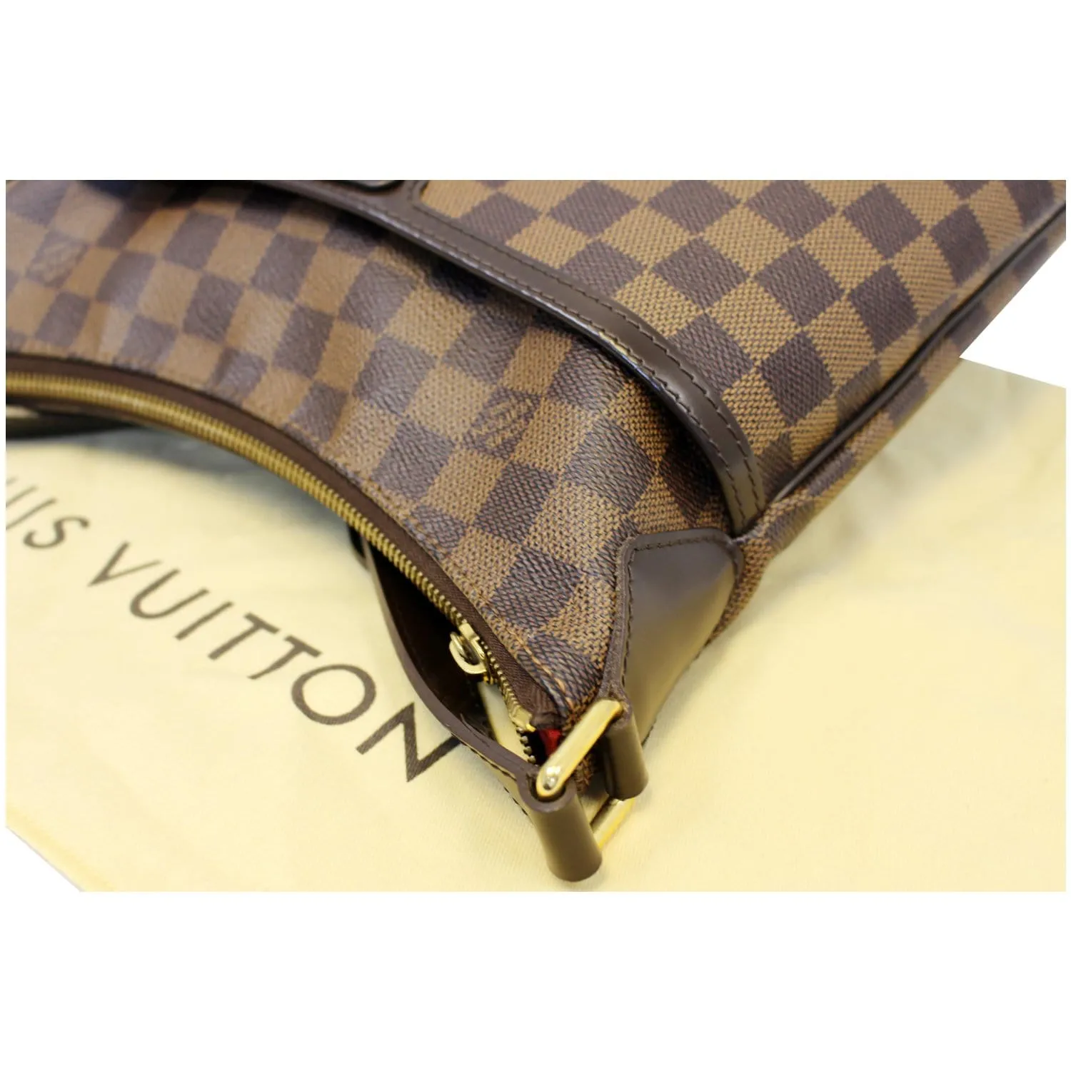 LOUIS VUITTON Bloomsbury PM Damier Ebene Crossbody Bag Brown