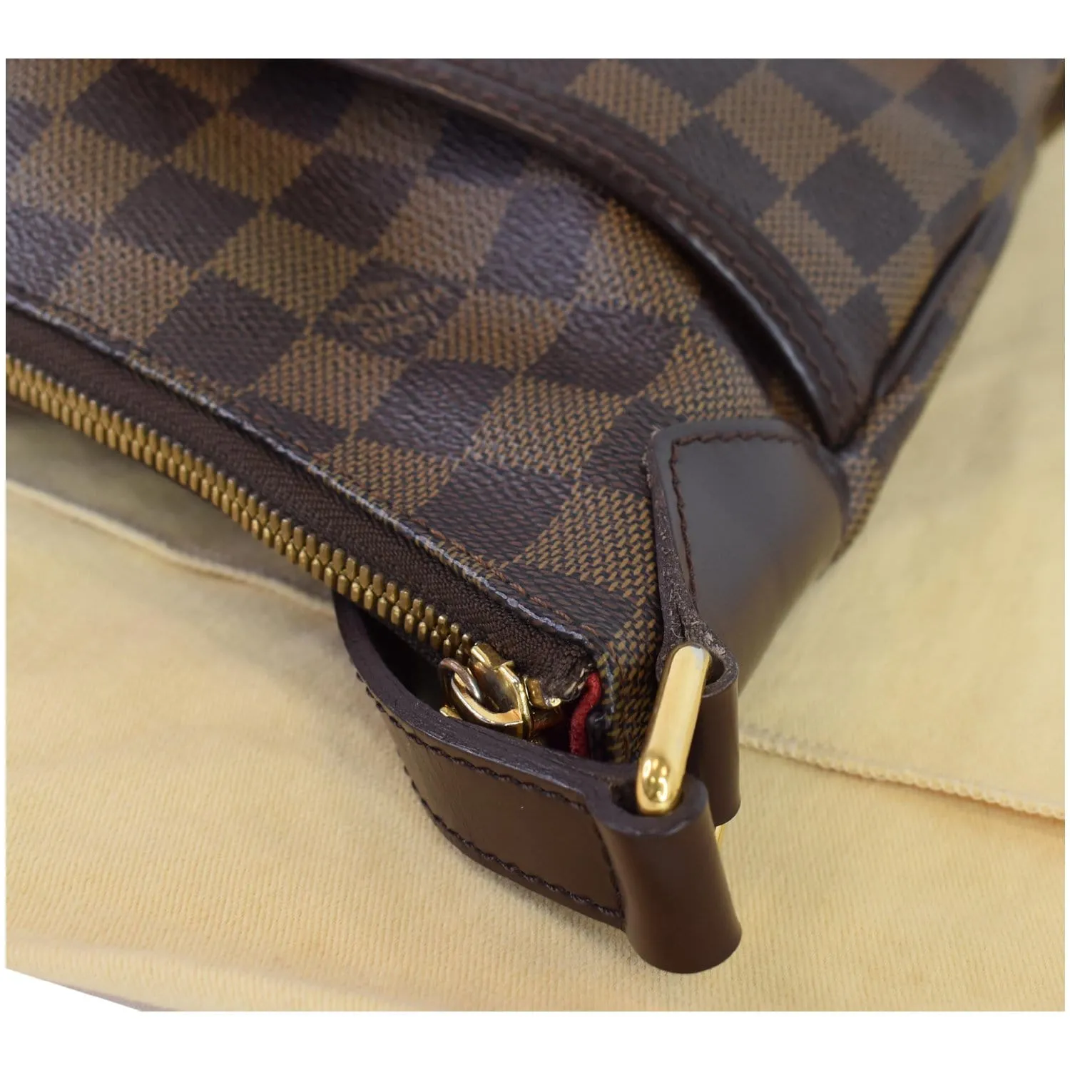 LOUIS VUITTON Bloomsbury PM Damier Ebene Crossbody Bag Brown