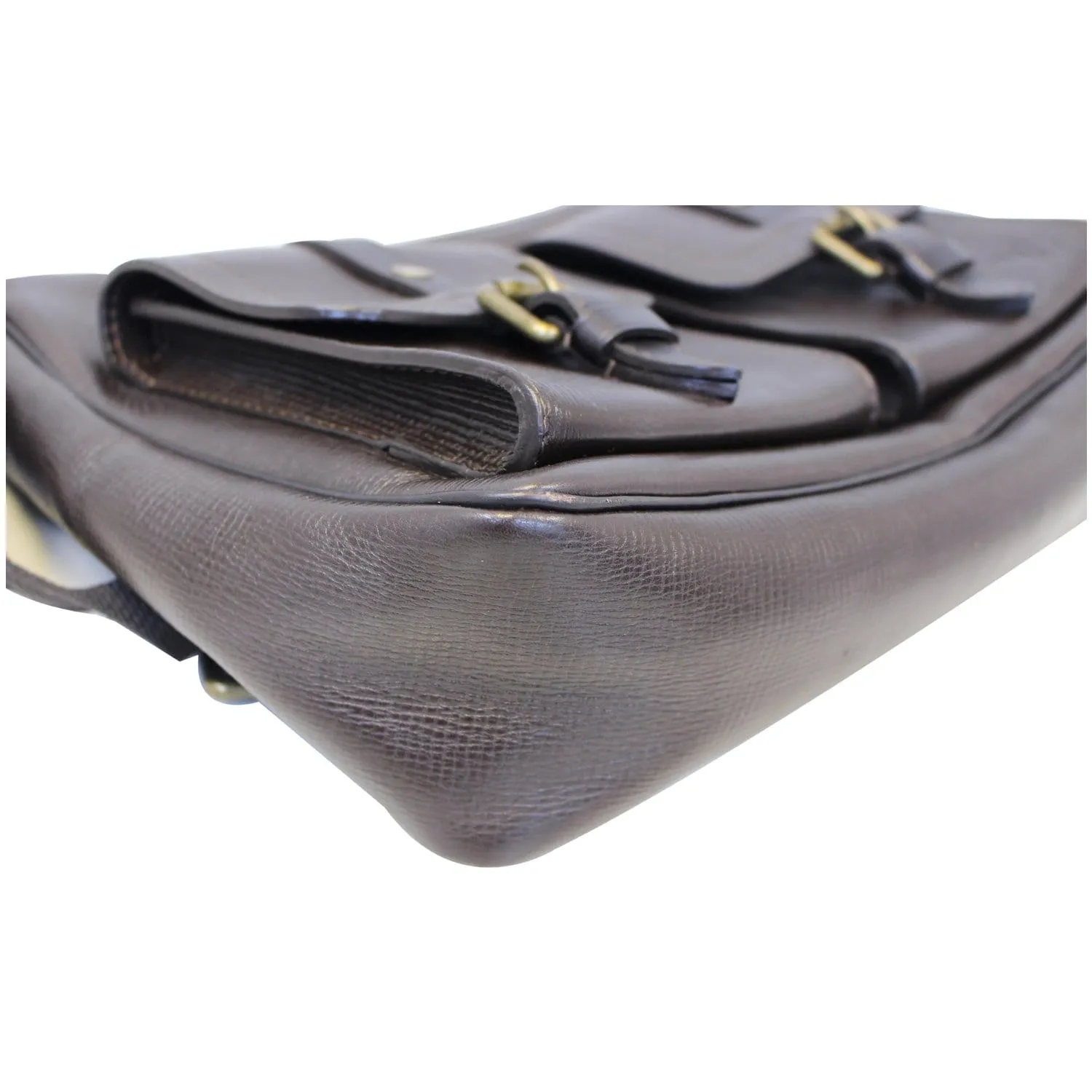 LOUIS VUITTON Brown Utah Leather Wichita Messenger Bag