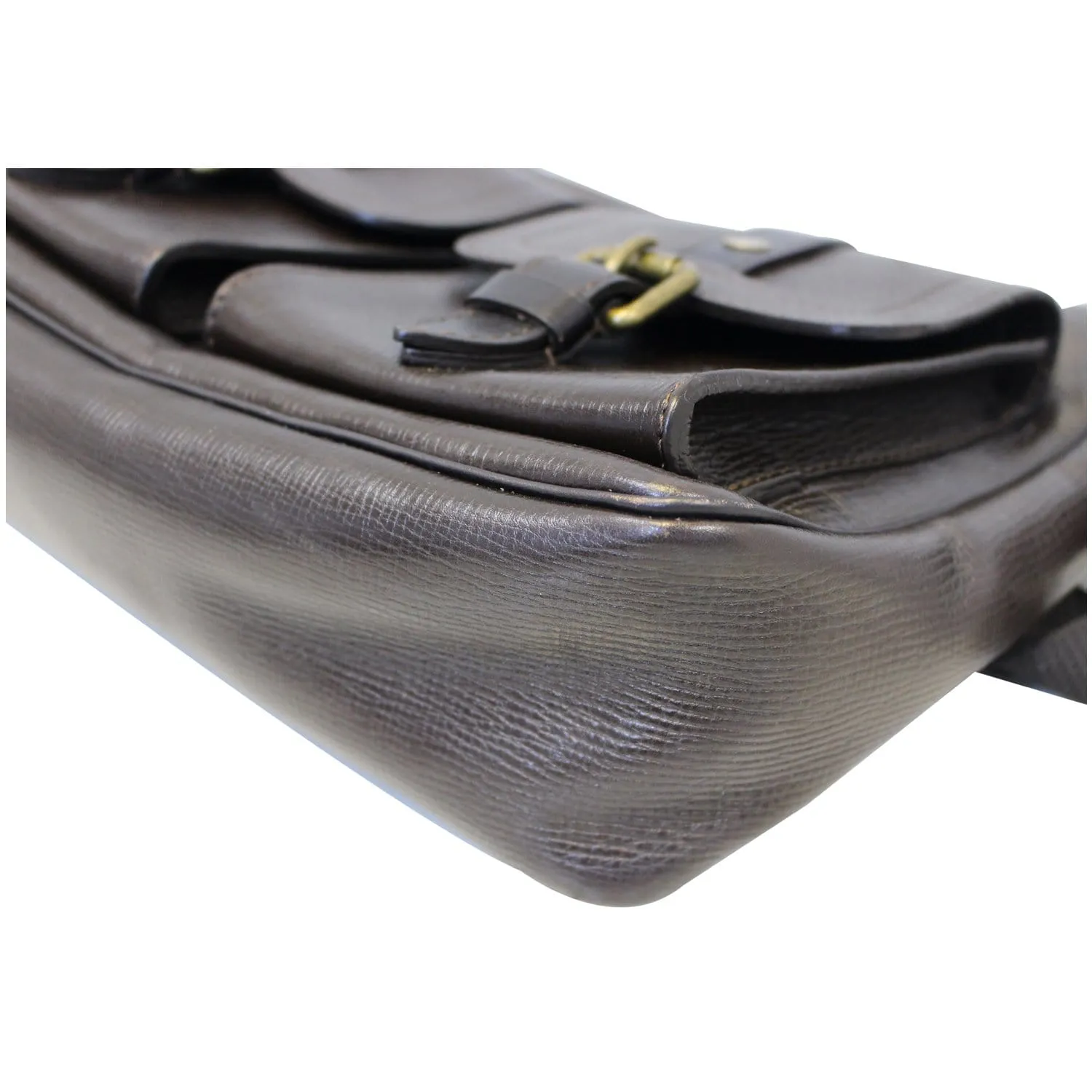 LOUIS VUITTON Brown Utah Leather Wichita Messenger Bag