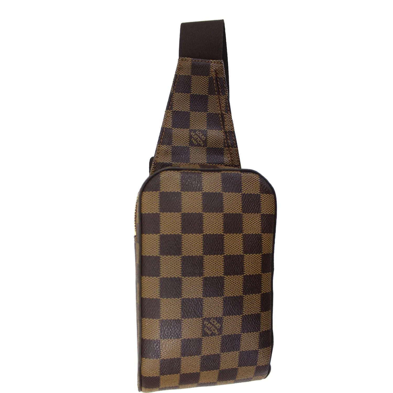 LOUIS VUITTON Damier Ebene Geronimos Brown Hip Bag