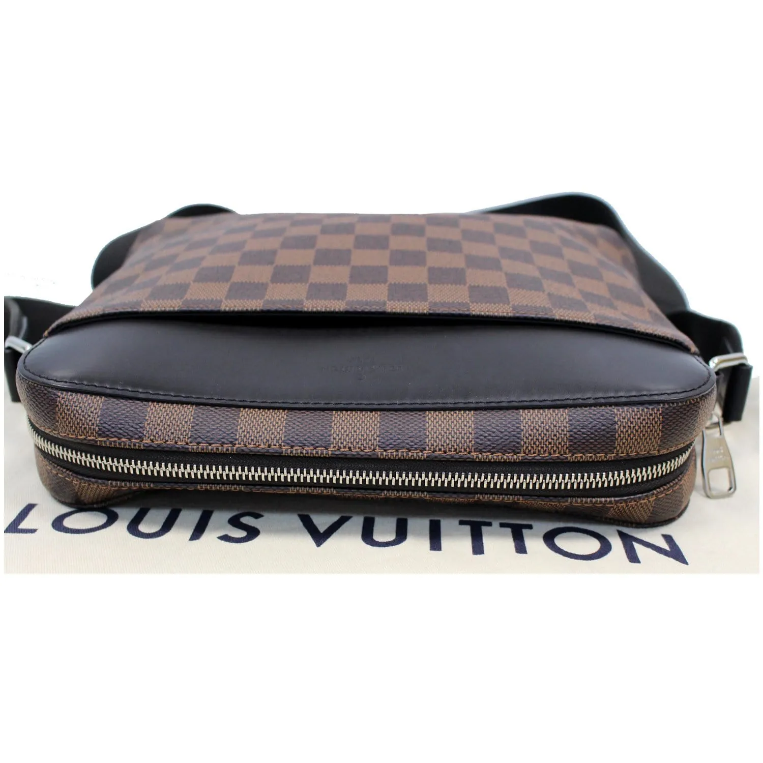 LOUIS VUITTON Jake PM Damier Ebene Messenger Bag Brown