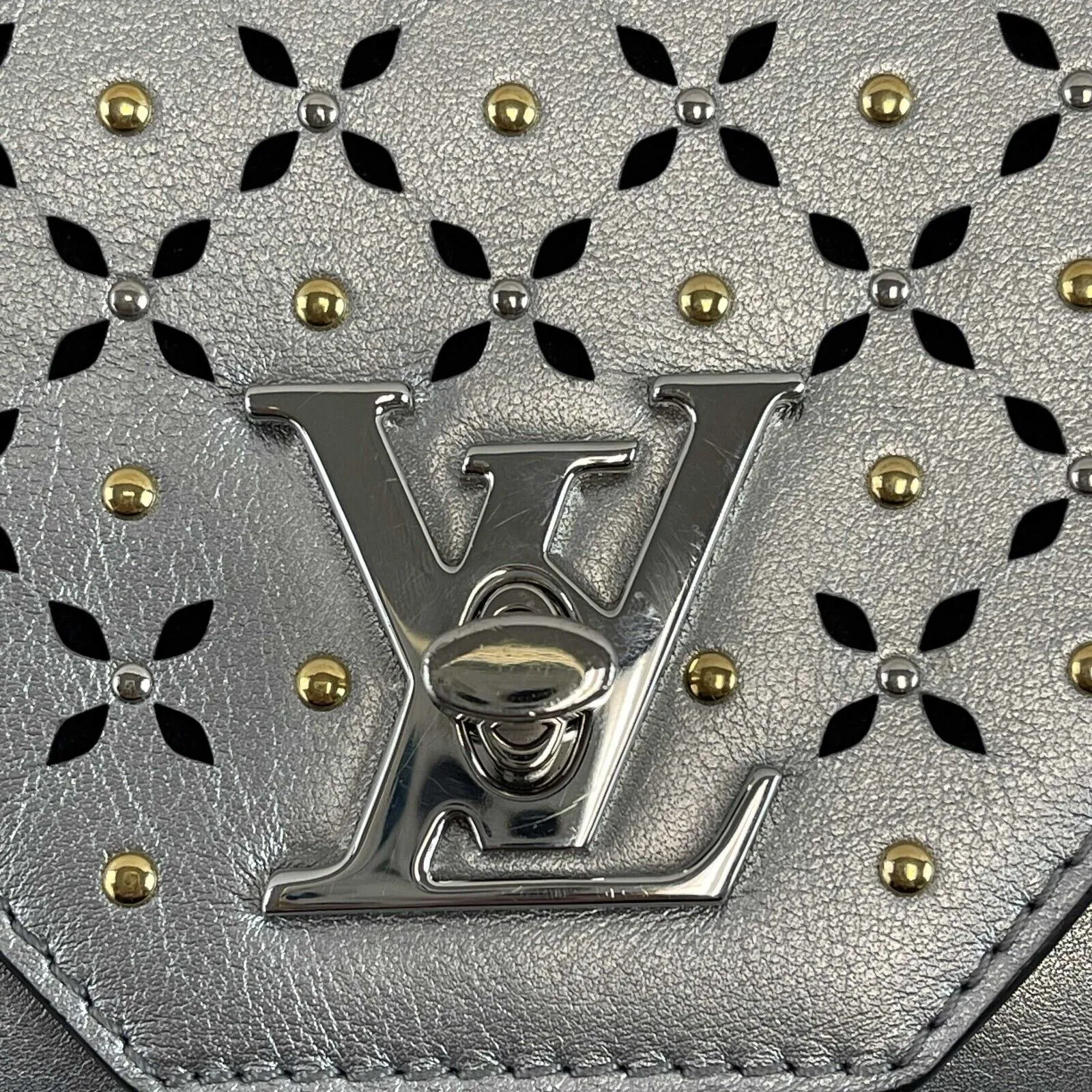 Louis Vuitton Love Note Chain Clutch Studded Crossbody Handbag 2017