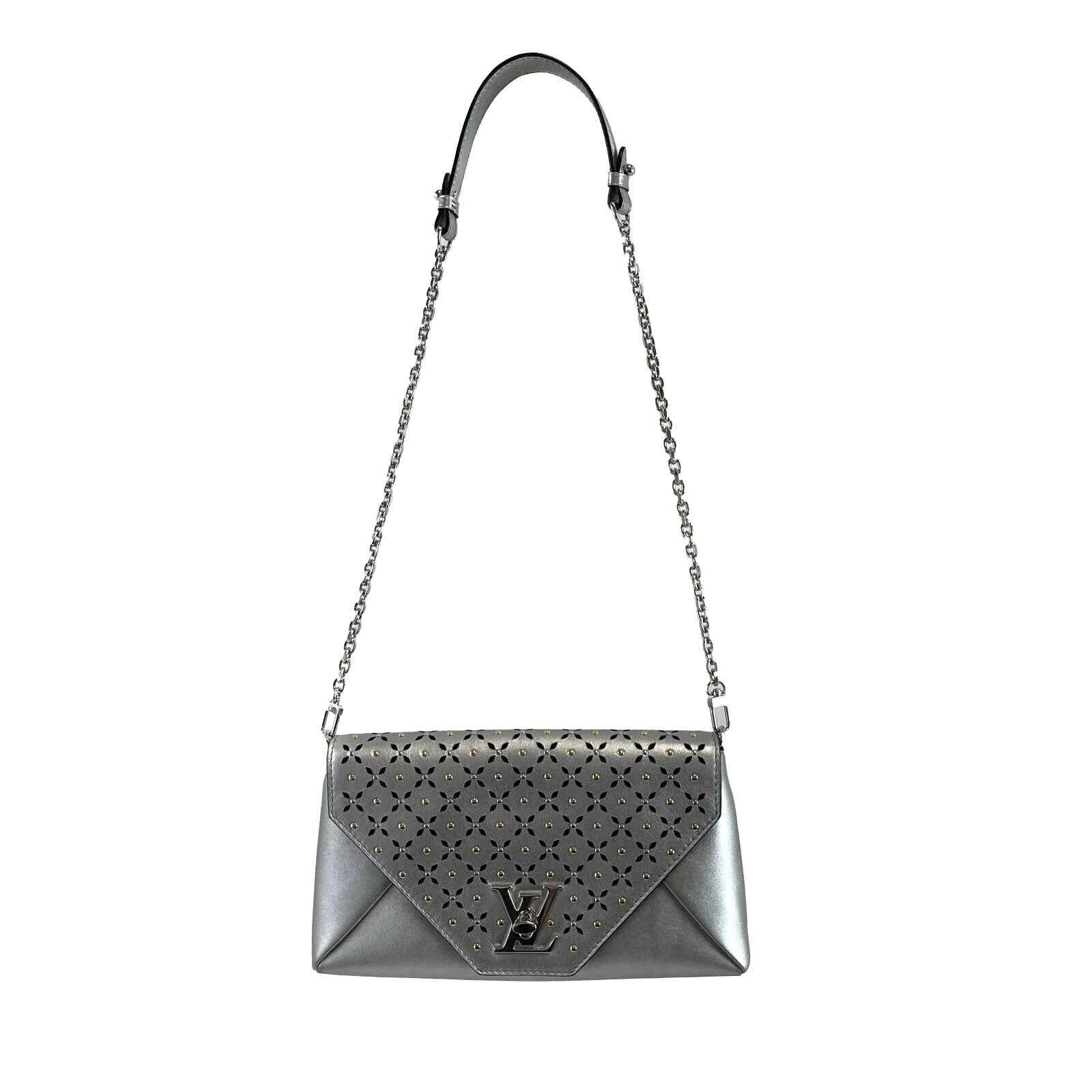 Louis Vuitton Love Note Chain Clutch Studded Crossbody Handbag 2017