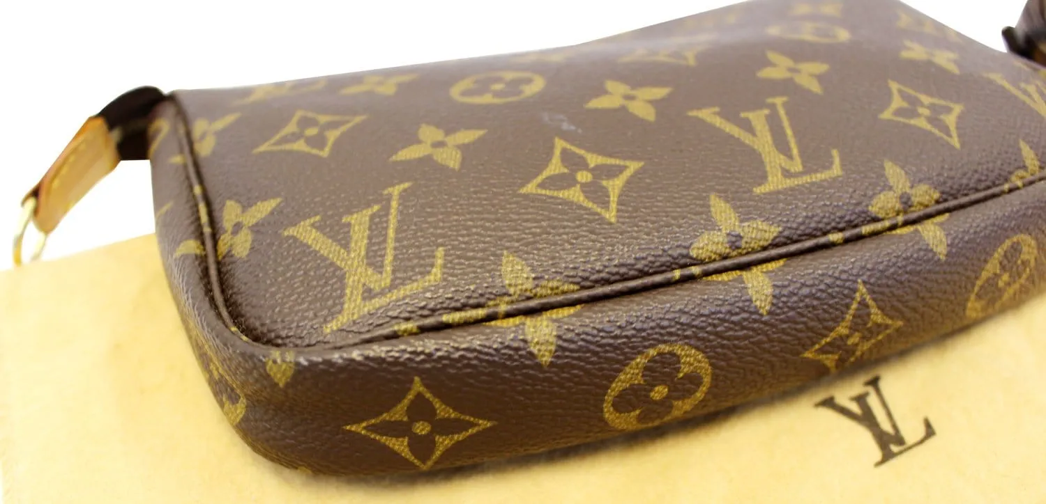 LOUIS VUITTON Monogram Pochette Accessoires Long Shoulder Pouch