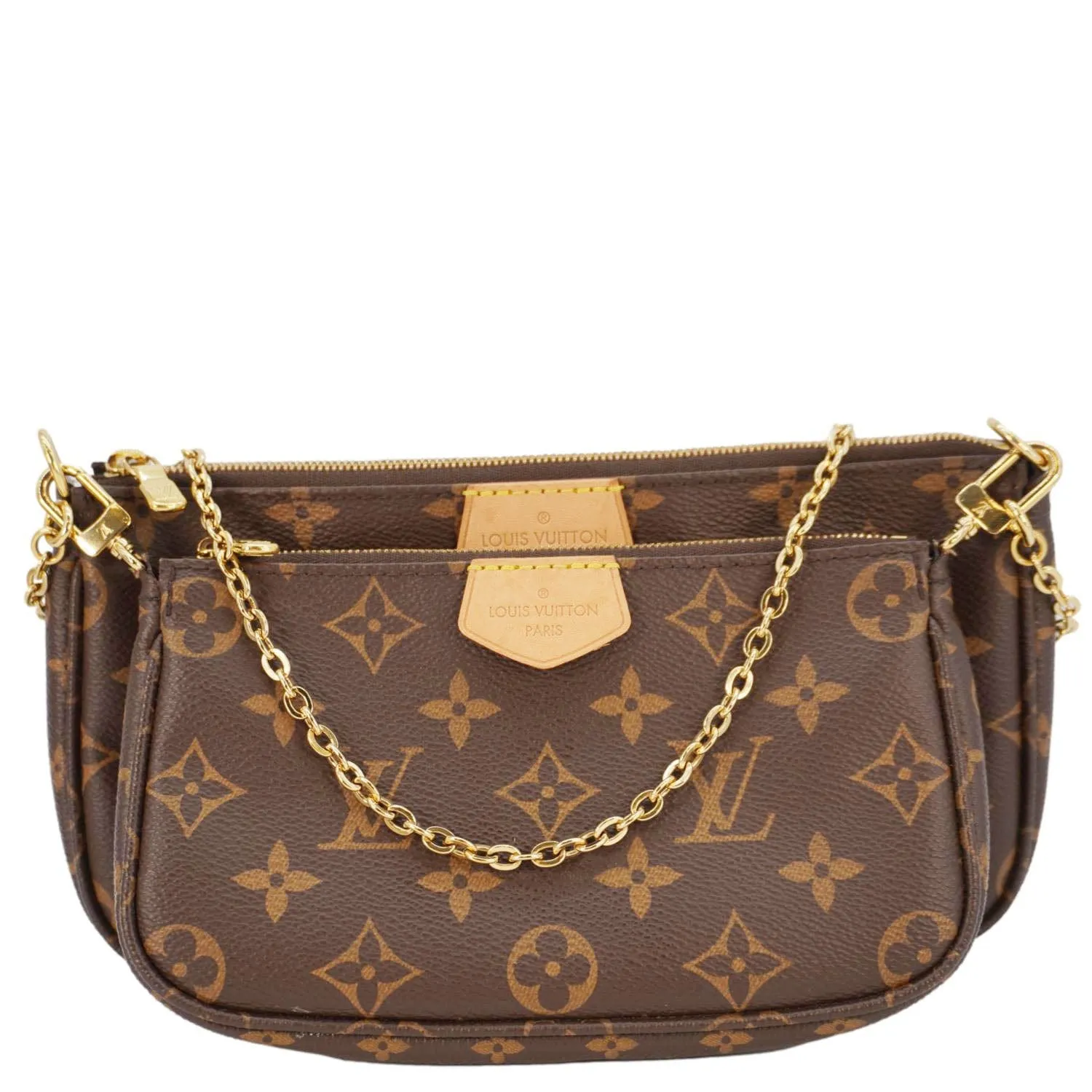 LOUIS VUITTON Multi Pochette Accessoires Monogram Canvas Crossbody Bag Brown