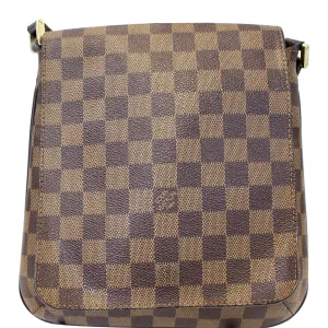 LOUIS VUITTON Musette Salsa Damier Ebene Crossbody Bag Brown