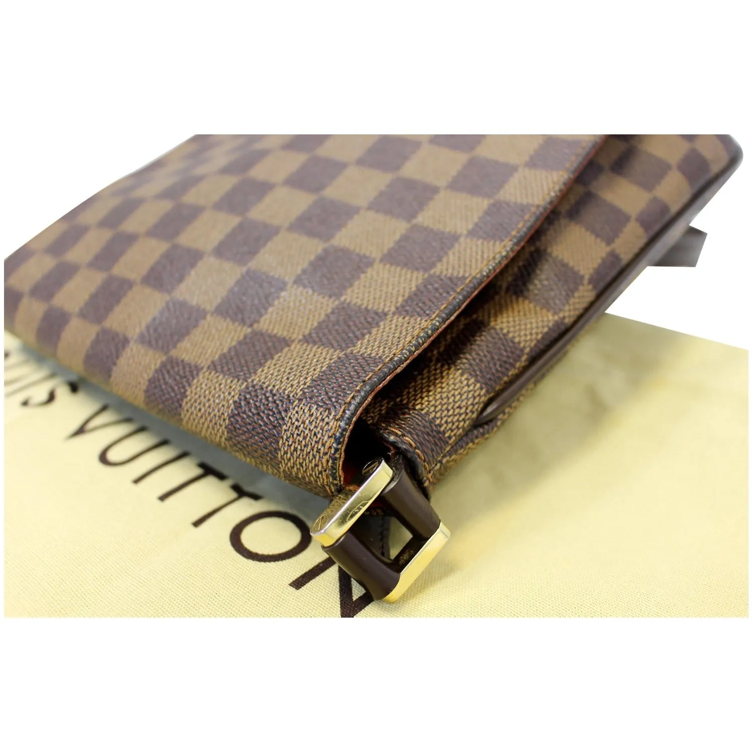 LOUIS VUITTON Musette Salsa Damier Ebene Crossbody Bag Brown