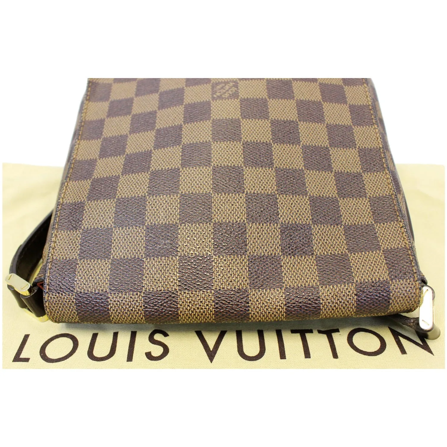 LOUIS VUITTON Musette Salsa Damier Ebene Crossbody Bag Brown